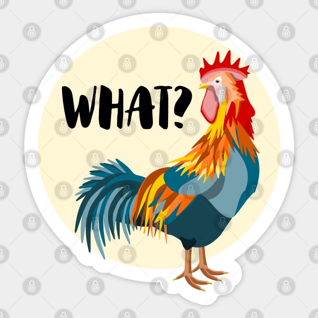 Impatient Rooster Sticker by mailboxdisco